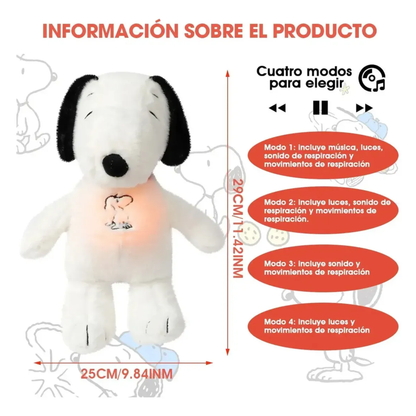 peluche de snoopy respirable calmante